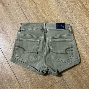 Olive Green Jean Shorts